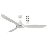 Martec Wave 1320mm 3 Blade DC Ceiling Fan + Remote Control White