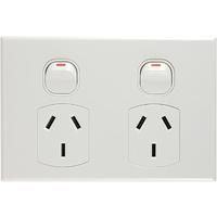 Connected Switchgear GEO Double Powerpoint White