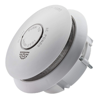 Red Flush Mount Dual Power Smoke Alarm