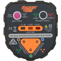 Professional Earth Loop Impedance / Polarity / RCD Socket Tester