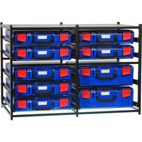 StorageTek Dual Drawer Frame with 2 x Large + 7 x Small Clear Lid Cases