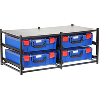 StorageTek Dual Drawer Frame with 4 x Large Clear Lid Cases