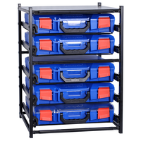 StorageTek Drawer Frame with 5 x Small Clear Lid Cases