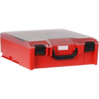 StorageTek Case Large with Clear Lid Red