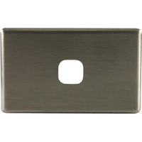 QCE One Gang Aluminium Brushed Silver Metal Cover