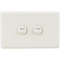 QCE Two Gang Switch BED / LIVING