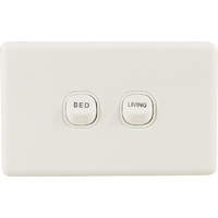 QCE Two Gang Switch BED / LIVING