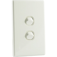 QCE Slimline 2 Gang Double Light Switch