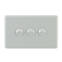 QCE 3 Gang Triple Light Switch