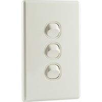 QCE Slimline 3 Gang Triple Light Switch