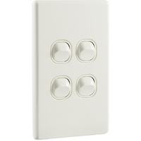 QCE Slimline 4 Gang Quad Light Switch