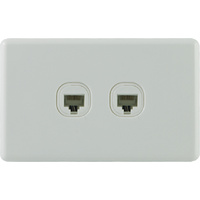 QCE Slimline Twin Data & Telephone Outlet - RJ45 Socket