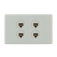 QCE Quad Data & Telephone Outlet - RJ45 Socket