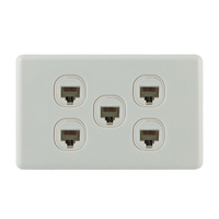 QCE Five Gang Data & Telephone Outlet - RJ45 Socket