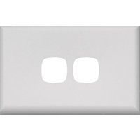 HPM Excel 2 Gang Light Switch White Cover