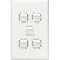 HPM Excel 5 Gang Light Switch