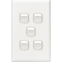 HPM Excel 5 Gang Light Switch