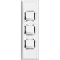 HPM Excel 3 Gang Architrave Light Switch