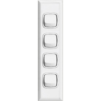 HPM Excel 4 Gang Architrave Light Switch