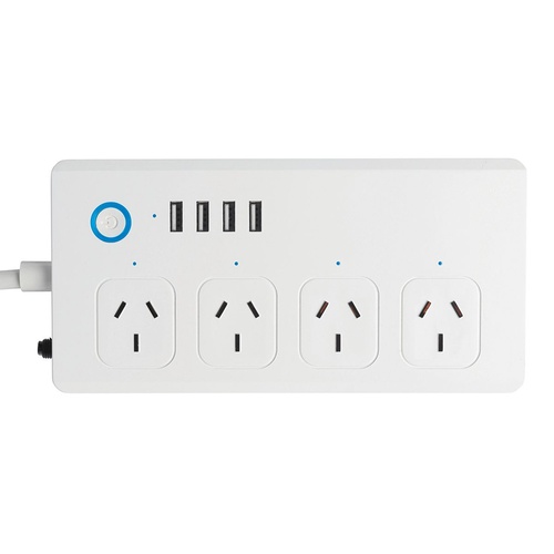 Brilliant Smart Wifi 4 Outlet Powerboard with 4 USB Charger Ports