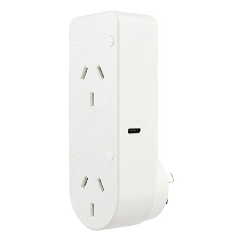 Brilliant Smart Cannes Double Wifi Plug with USB A & C Charger