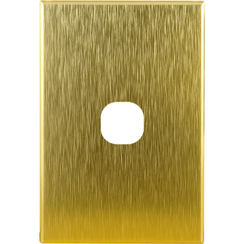 Connected Switchgear GEO 1 Gang Brushed Brass Aluminium Cover