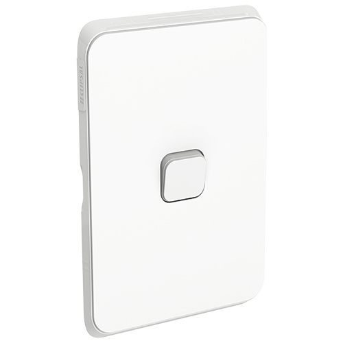 Clipsal Iconic 1 Gang Switch Skin Vivid White