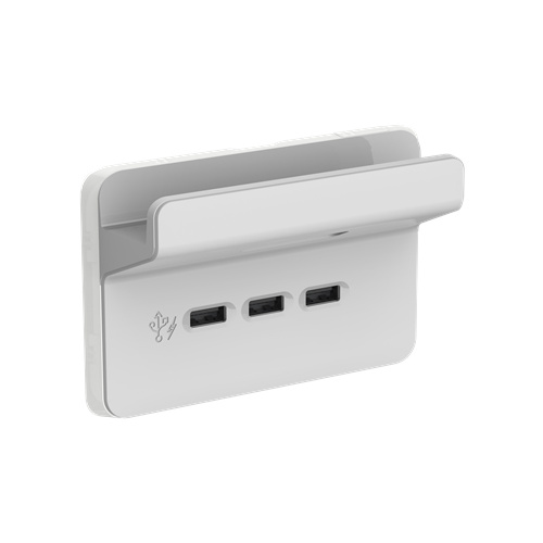 Clipsal Iconic 3 Gang USB Charging Station Skin Cool Grey