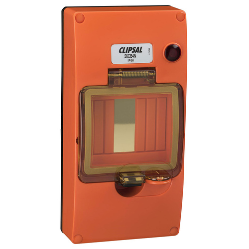 Clipsal 56 Series 4 Module DIN Mounting Cover + Neon Orange