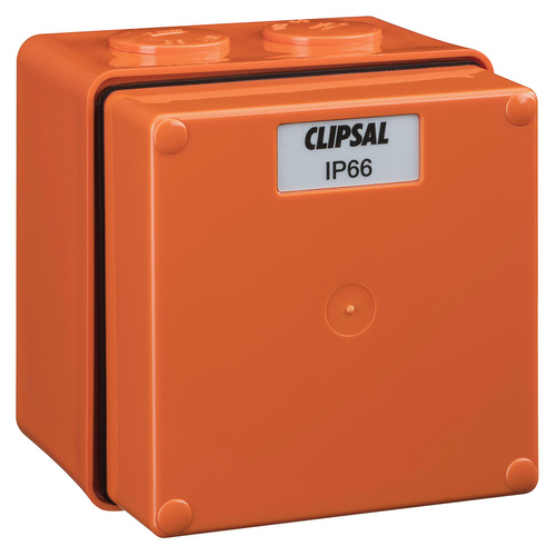 Clipsal 56 Series 1 Gang Junction Box Resistant Orange
