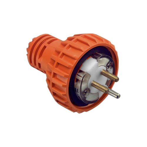 Clipsal 56 Series Round 3 Pin 10A Straight Plug Resistant Orange
