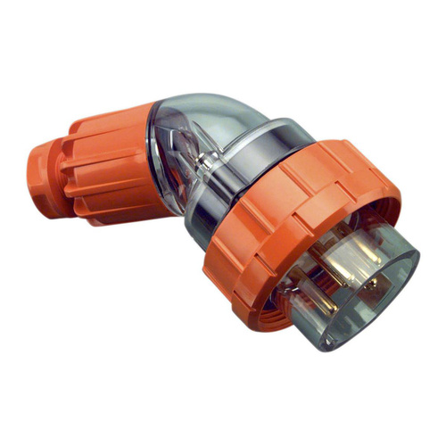 Clipsal 56 Series Round 4 Pin 10A Angled Plug Electric Orange