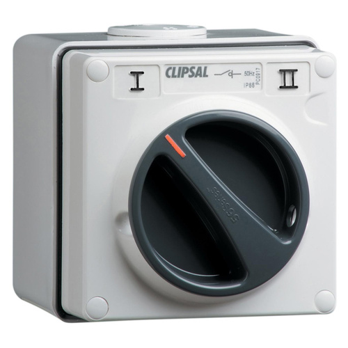 Clipsal 56 Series 1 Pole 10A 2 Way Isolating Switch Grey