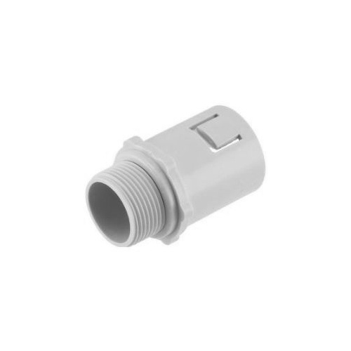 25mm Corrugated to Adaptor Connector Grey