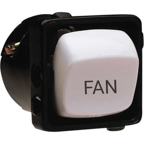 HPM Excel 10A Engraved 'Fan' Switch Mechanism White