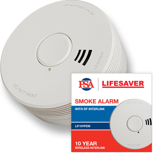 PSA Photoelectric Smoke Alarm with RF Wireless Interlink