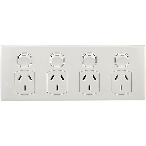 Connected Switchgear GEO Quad Powerpoint White