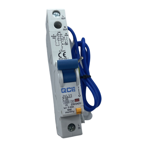 QCE 1 Pole RCBO Safety Switch 10kA with Neutral Tail