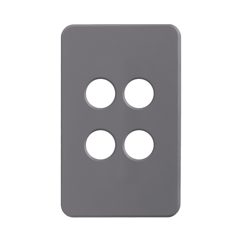 SAL PIXIE Ambience 4 Gang Switch Cover Grey