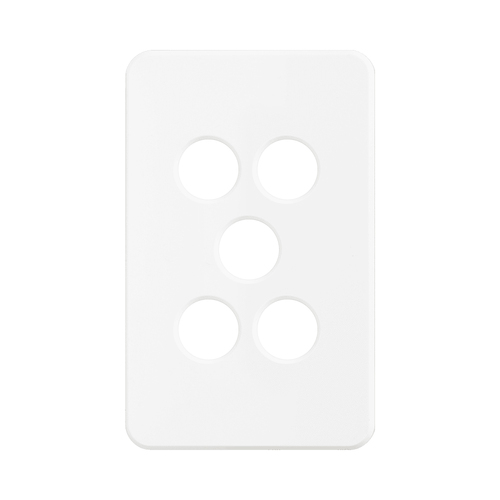 SAL PIXIE Ambience 5 Gang Switch Cover White
