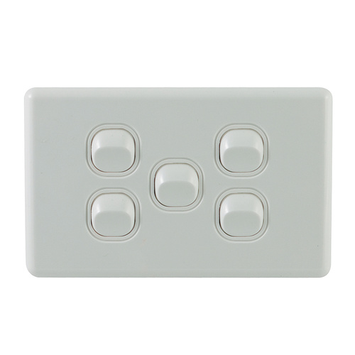 QCE 5 Gang Light Switch