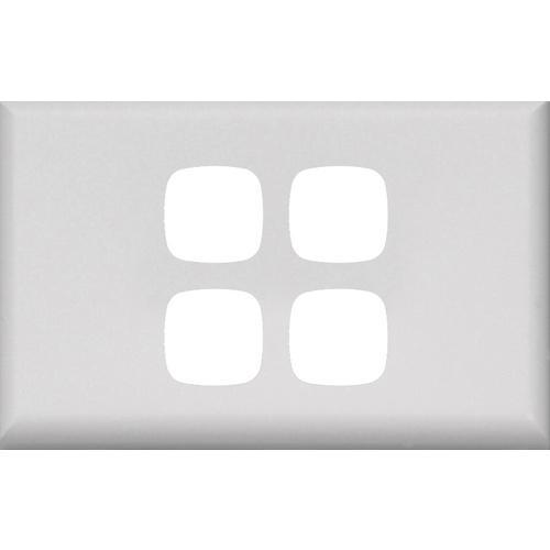 HPM Excel 4 Gang Light Switch White Cover